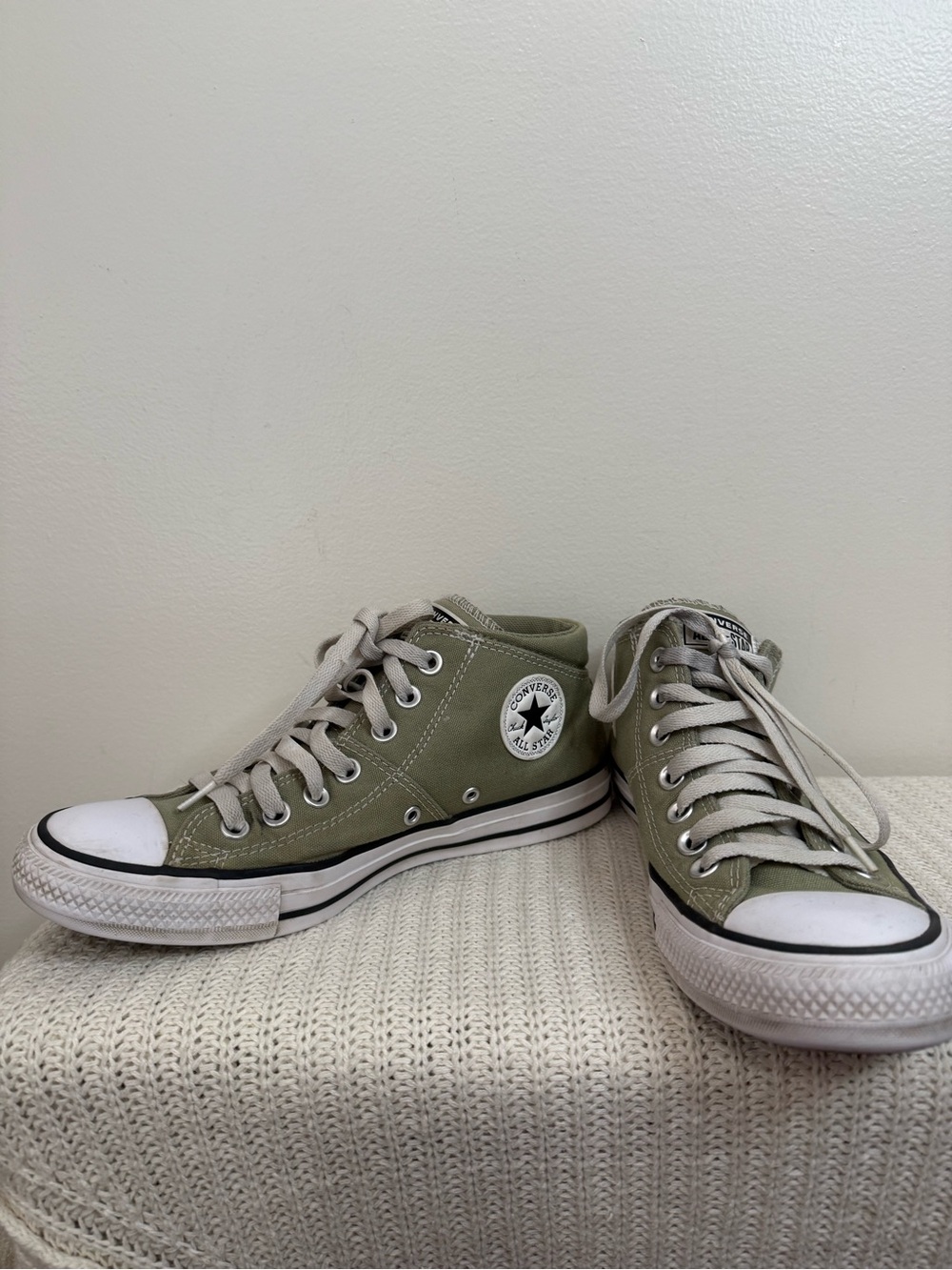 Converse All Star Olive Green High-Top Sneakers in size 9